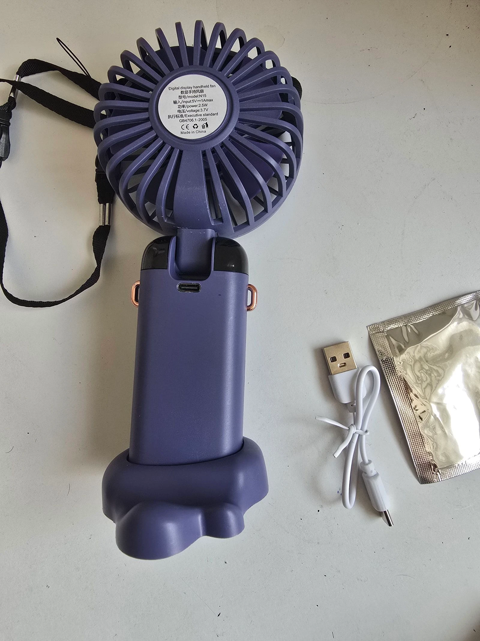 Ventilador Mínimo Portátil Recarregável com Carregamento USB – photo 2